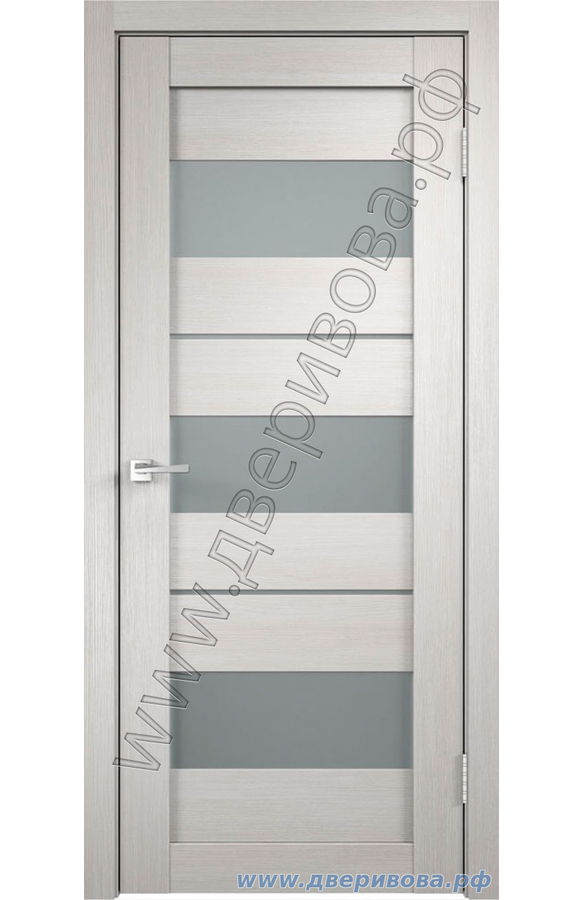 Дверь из экошпона Duplex 12, ПО, Дуб белый (стекло мателюкс)